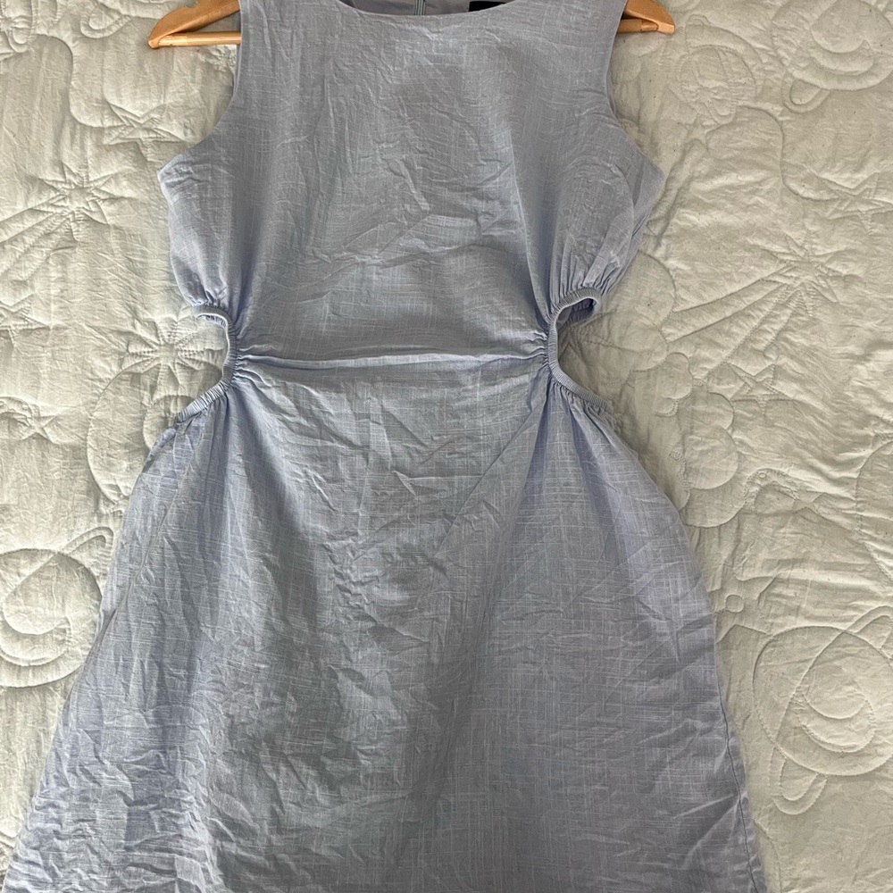 Elegant Blue Sleeveless Dress